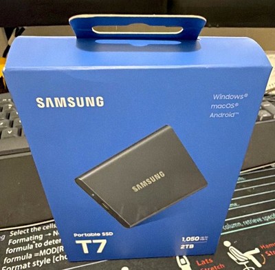 Samsung T7 Portable External SSD 2TB USB 3.2 Gen 2 Gray 1050MB/s