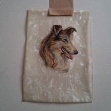 Antique Drawing Paint/ink Rough Collie 1936 Unframed