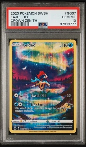 PSA 10 GEM MINT 2023 POKEMON SWORD & SHIELD FA/KELDEO GG07/GG70 CROWN ZENITH🔥🔥