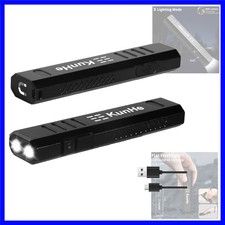 Flat Rechargeable Pocket Flashlight with Magnetic Base 2 Pack   800 Lumens Sl...