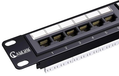 Cat5e/Cat6 24 Port Patch Panel Rack Mount - Wire Management RJ45 UTP 110 Type 1U