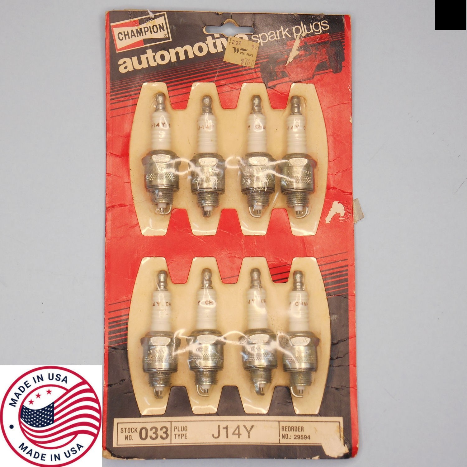 NOS 8 Champion J14Y spark plug MOPAR P36P 2444870 in original packaging USA made