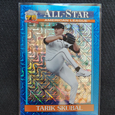 2025 Topps Chrome Tarik Skubal #91ASC-20 Blue Mojo Refractor /150 mlb Tigers