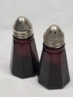 Hazel Atlas Amethyst Purple Depression Glass Salt & Pepper Shakers MCM