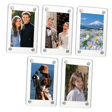 Acrylic Fridge Magnetic Frame 5 Pack Clear Double Sided Magnet Frame Mini