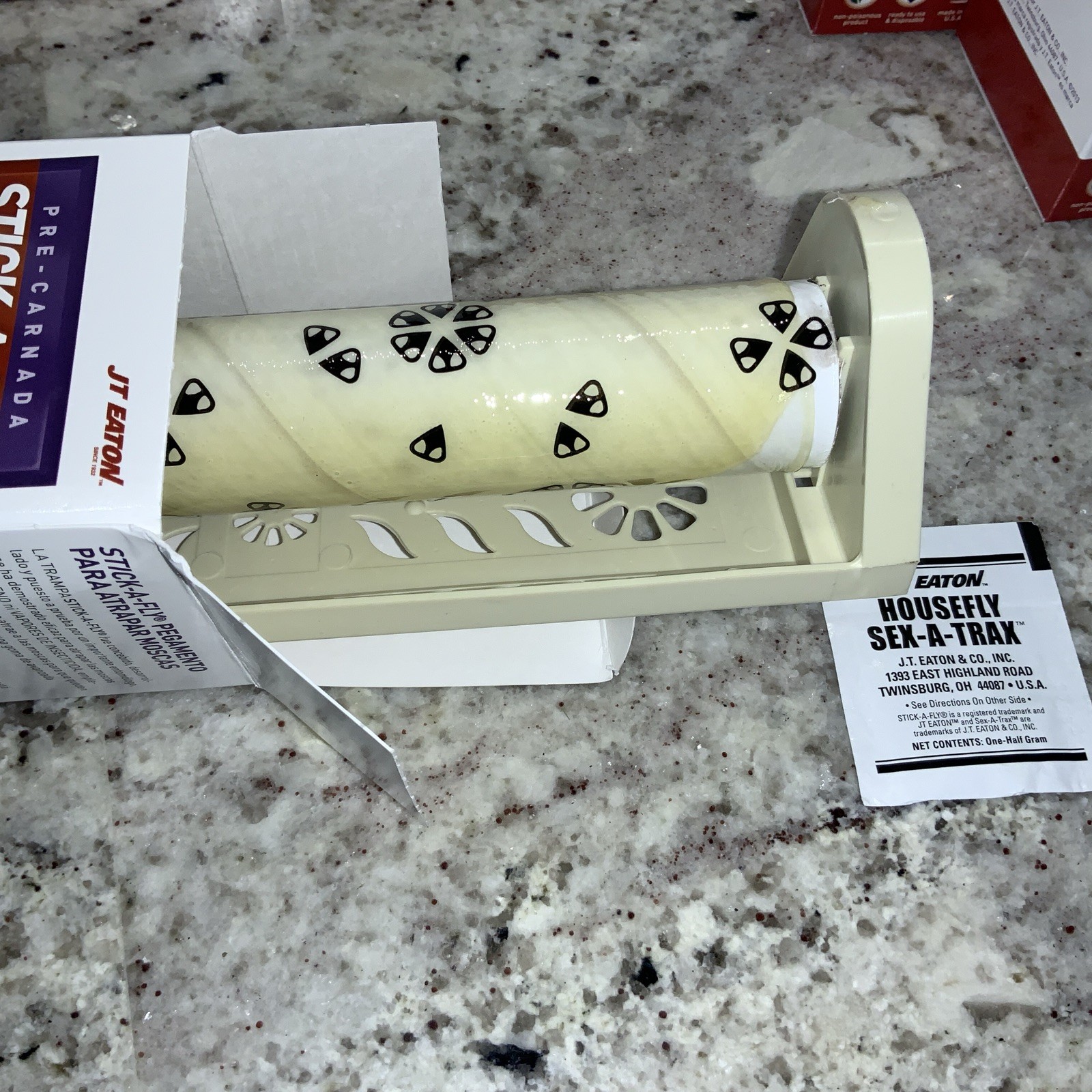 LOT OF 7 - Jt Eaton Pre-Baited Stick-A-Fly Glue 1 Fly Trap Attracting Flies/Gnat