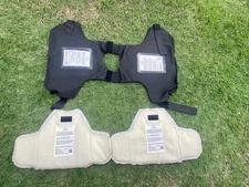 Bullet Stab proof level 3a Soft  inserts w Large black Armor Plate Carrier Vest
