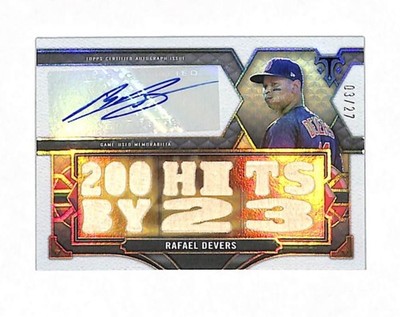 2022 Topps Triple Threads Rafael Devers 3/27 Auto Autograph Bat