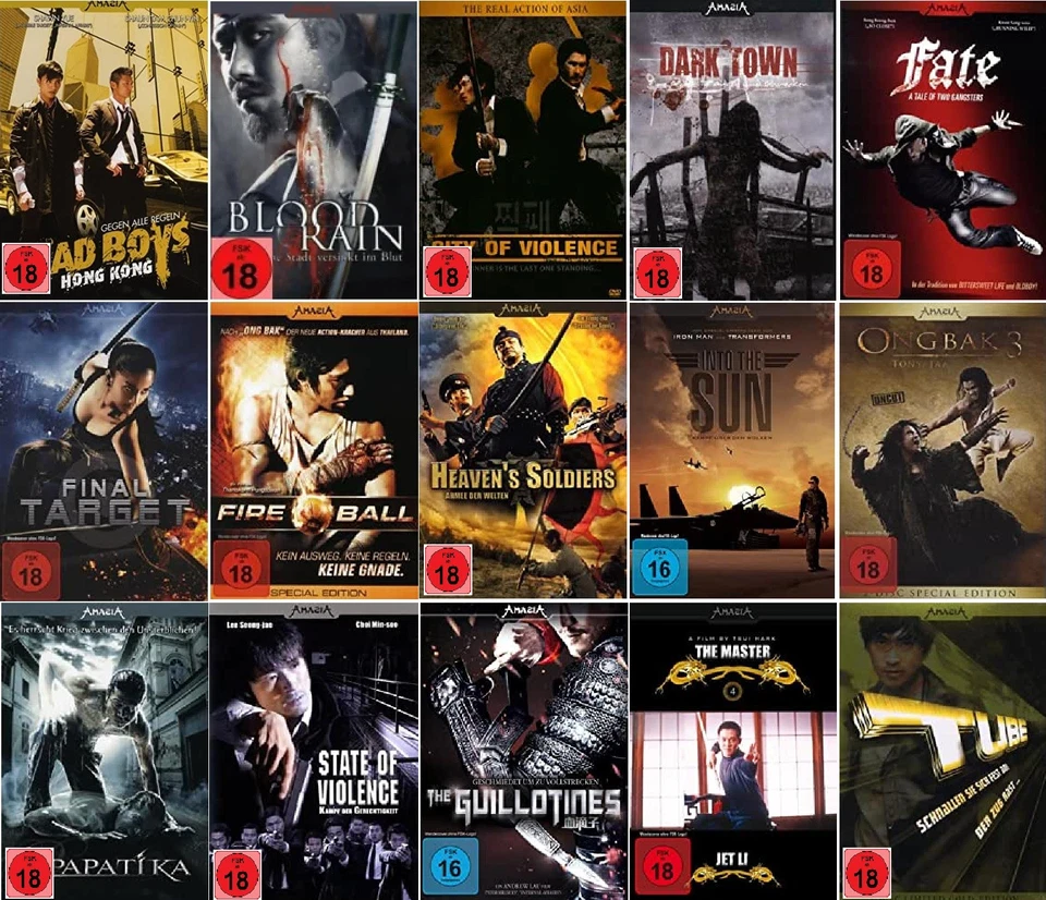 ALIVE AG Paket mit 15 Eastern/ Amasia auf 17 DVD's/NEU/OVP #233 FSK18