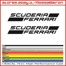 KIT 2 ADESIVI SCUDERIA FERRARI mm.100x15  STICKERS AUFKLEBER PEGATINAS DECALS F1