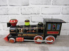 Vintage 1960's Modern Toys Japan Frontier Battery Operated Tin Train Rare Black