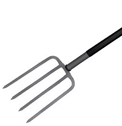 Fiskars Forca Ergonomica 121 cm | Acciaio Boro 4 Denti per Terreni Duri
