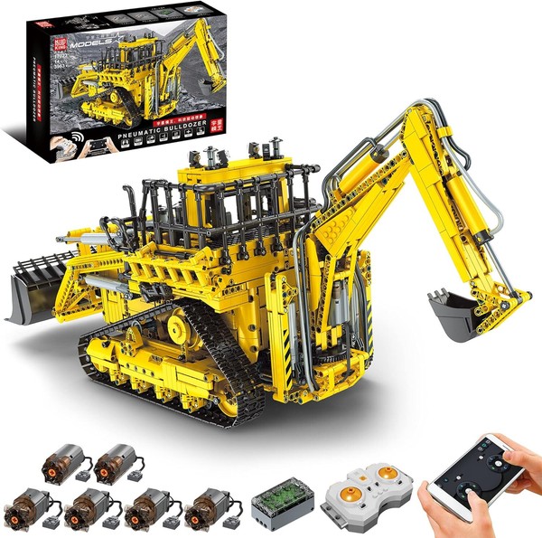 Mouldking 17023 | Pneumatic Rc Raupe 3.963 Klemmbausteine Bauset Neu & Ovp-image