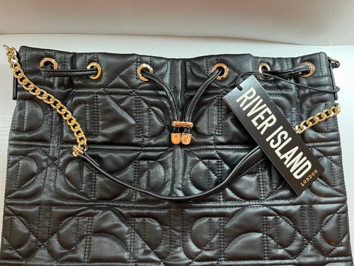 River Island London UK Quilted Bucket Bag NEW W/TAGS RARE EXCELLENT CONDITION!! - Picture 9 of 18