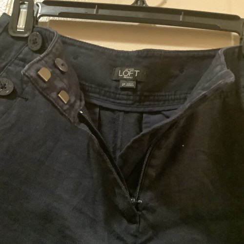 Pantalón de marinero de pierna ancha recortado. Talla S/P azul marino. - Imagen 6 de 6