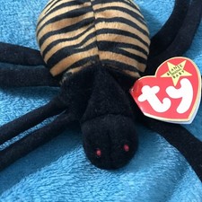 1996 Ty Beanie Baby Spinner The Spider With Tag  Cover Also Tush Tag