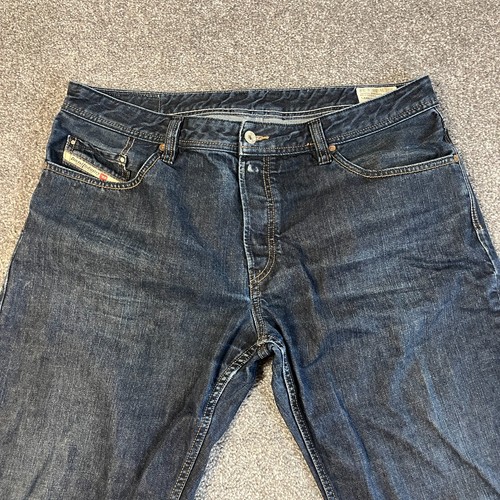 Diesel Mens Jeans Relaxed Straight Leg Dark Blue 100% Cotton Larkee W38 L30 - Picture 6 of 18