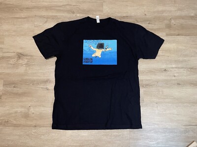 Men s Game Gang NIRVANA Style Sz XL T-shirt Nevermind Rock Gamers Tee Cotton