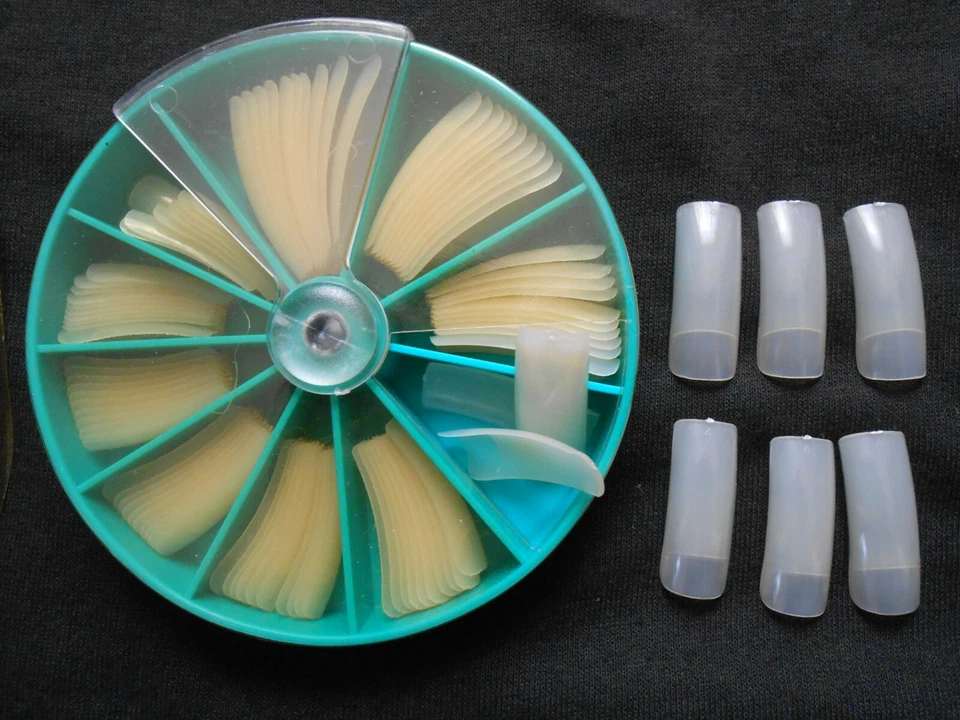 LOTE DE 5 CONJUNTOS DE PONTAS DE UNHAS PARA SALÃO DE BELEZA NAILENE 100 CURVAS NATURAIS - Imagem 2 de 2