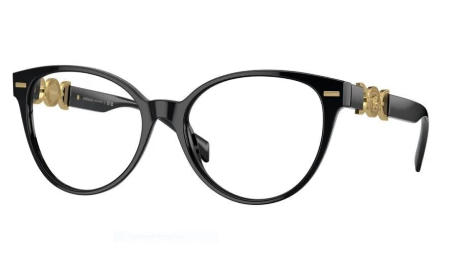 Montature per occhiali da vista donna Versace nero cat eye