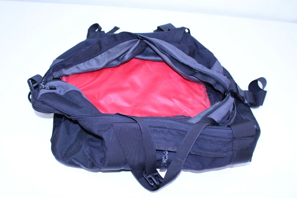 Timberland Bolsa de Lona Paquete Grande Gimnasio Negro Gris Saco Lanzamiento Viaje Rojo Pesado Foto 4 de 4