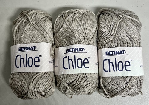 Bernat Chloe 100% Cotton- 3-Skeins-Platinum Gray-50g - Bild 1 von 4
