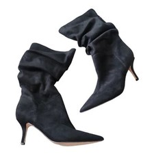 Nine West Black Mycki Mid-Calf Dress Boot (Women's) Sz 6M