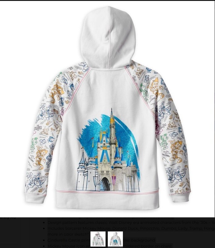 DISNEY'S-WDW Ink  Paint Adult size-XL zippered Hoodie Sweatshirt-BNWT'S