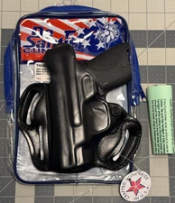 DeSantis Thumb Break Scabbard LH Leather OWB Holster, S&W M&P Shield 9/40 - LEFT