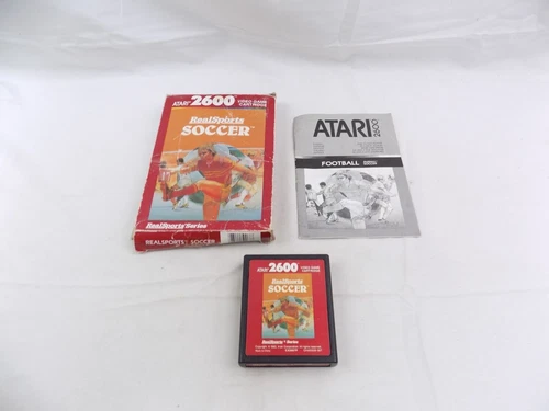 Atari 2600 Boxed Realsports Soccer Game Cartridge