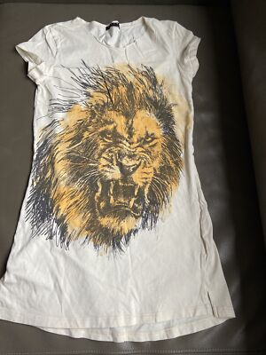 sisley  T-Shirt Kleid Löwe Gr. 128-134, Baumwolle 