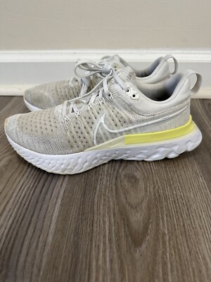 Size 9 - Nike React Infinity Run Flyknit 2 White Light Citron 2021