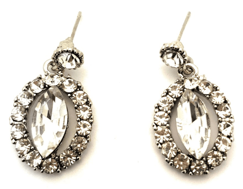 TB Damen-Ohrhänger Mandelform Strass Glitzer Heiligenschein-Stil Ohrhänger - Bild 7 von 20