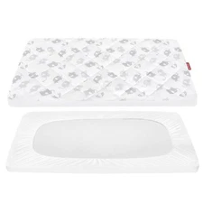 Quilted Pack N Play Mattress Pad Cover for Mini Crib Thick Playpen Pad 39"×27"