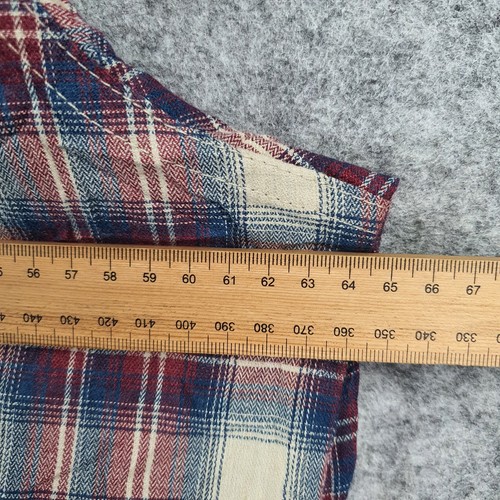 Wrangler Shirt Mens Extra Large TG Red Blue Plaid Button Up Western NEW 10835 - Picture 7 of 13