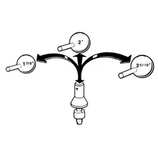 Convert-A-Ball 1" Shank W/ 1 7/8" & 2" BALLS* Stainless * 903B