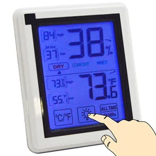 Digital Indoor Thermometer and Humidity Meter, Battery Operated, Tabletop Design
