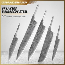 Damascus Steel Chef Knife Blank Home Hobby Kitchen Blade 10cr15CoMo Filling