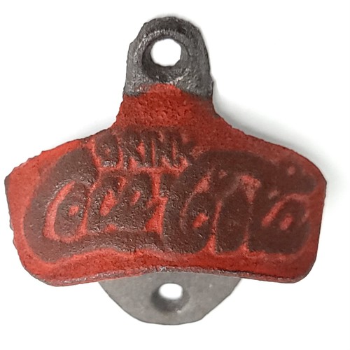 Coca Cola Wall Mount Metal Bottle Opener Vintage PRE X No Markings - 第 1/6 張圖片