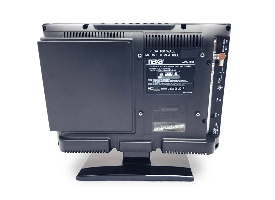 13.3 Inch Naxa 12Volt AC/DC LED HDTV ATSC with DVD & Media Player + Car Package - Image 2 of 4