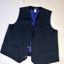 Mens VEST navy blue mens size XL costume Victorian Edwardian