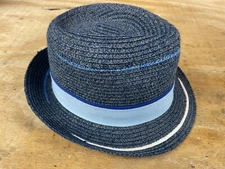 Paper Straw Hat, Stylish, OneSize, Blue