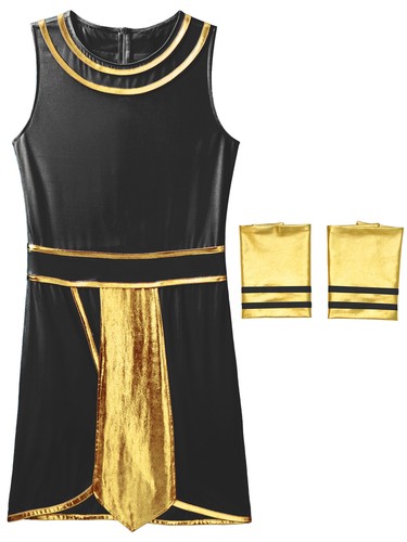 Hombres Disfraz Egipcio Faraón Antiguo Egipto Rey Elegante Vestido Sexy Mini Vestido - Imagen 11 de 27