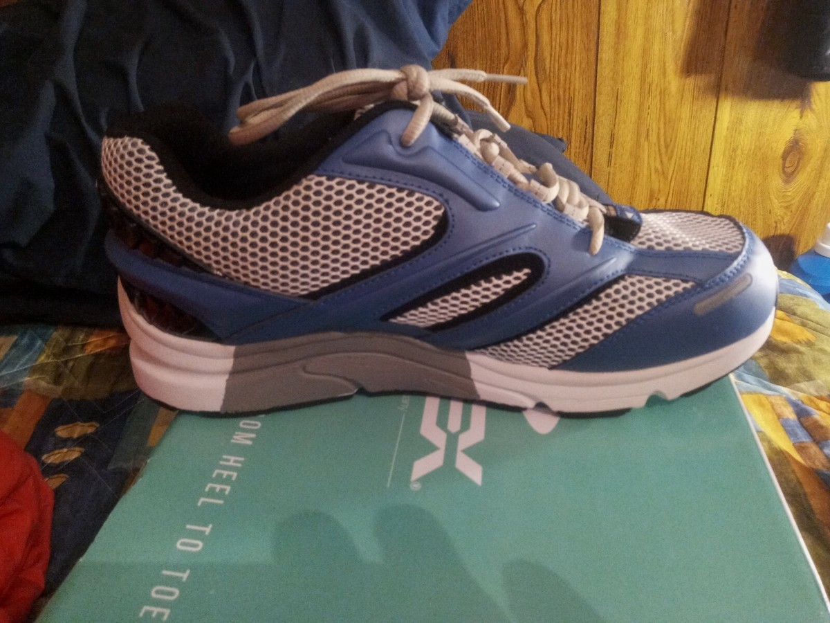 APEX mens Running Shoes V551 White/Blue ( Size US 8) Apex Men main image 2
