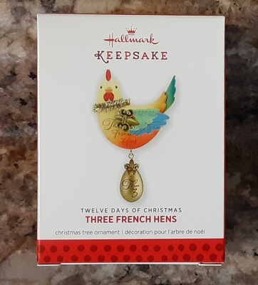 2013 Hallmark ''Three French Hens'' Twelve Days of Christmas 3rd in Series