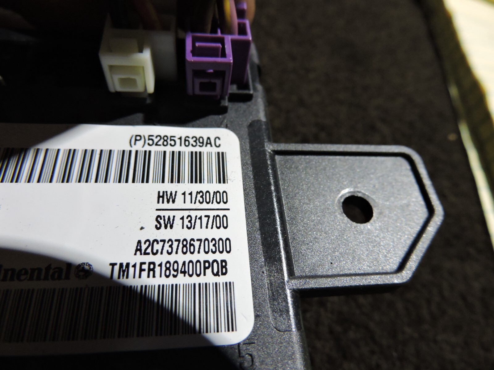 2014-17 MASERATI GHIBLI FRONT PASSENGER DOOR CONTROL MODULE P52851639AC