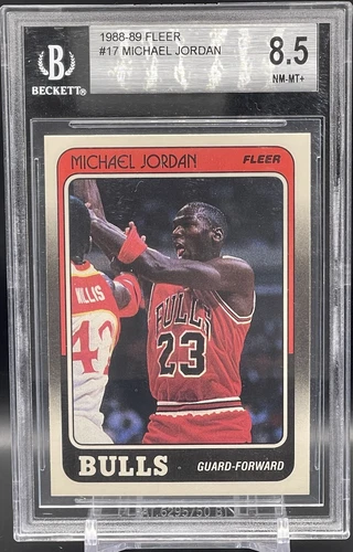 1988-89 Fleer Michael Jordan #17 BGS 8.5 HOF Chicago Bulls 3RD YEAR CARD