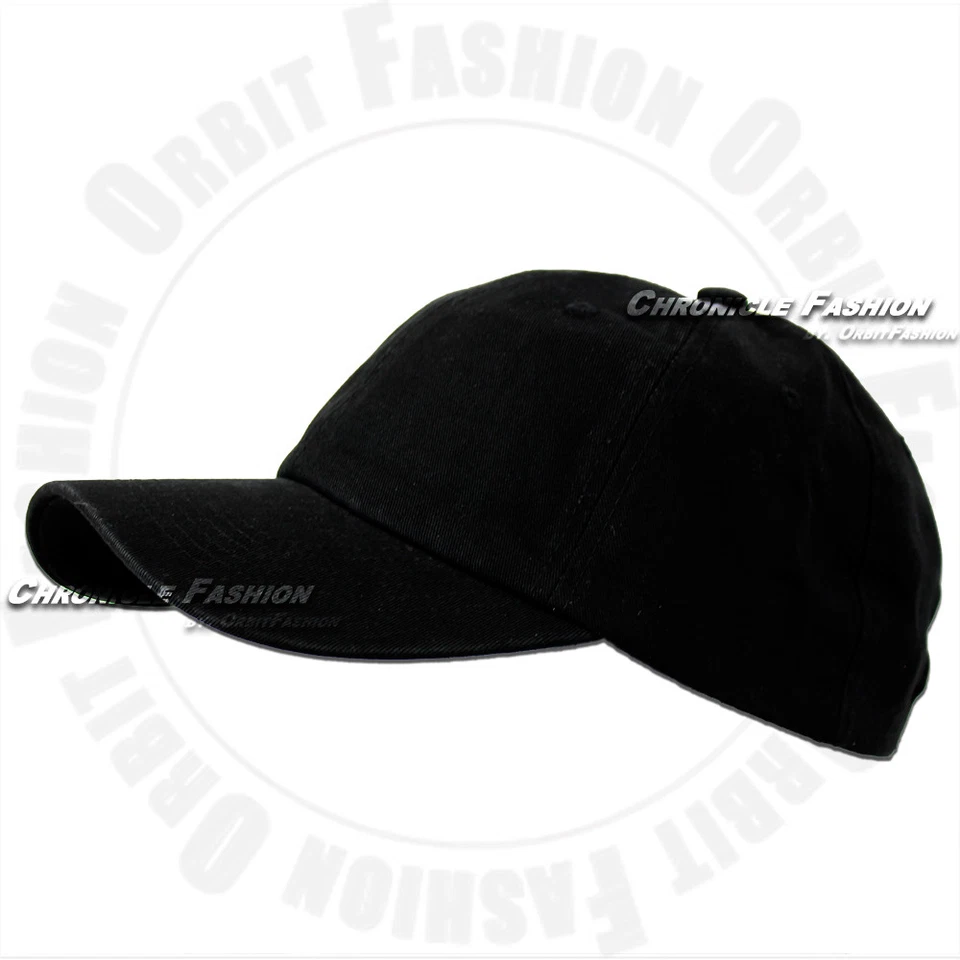 Baseball Cap Washed Cotton Adjustable Dad Hat Polo Style Plain Solid Blank Mens - Image 2 of 4