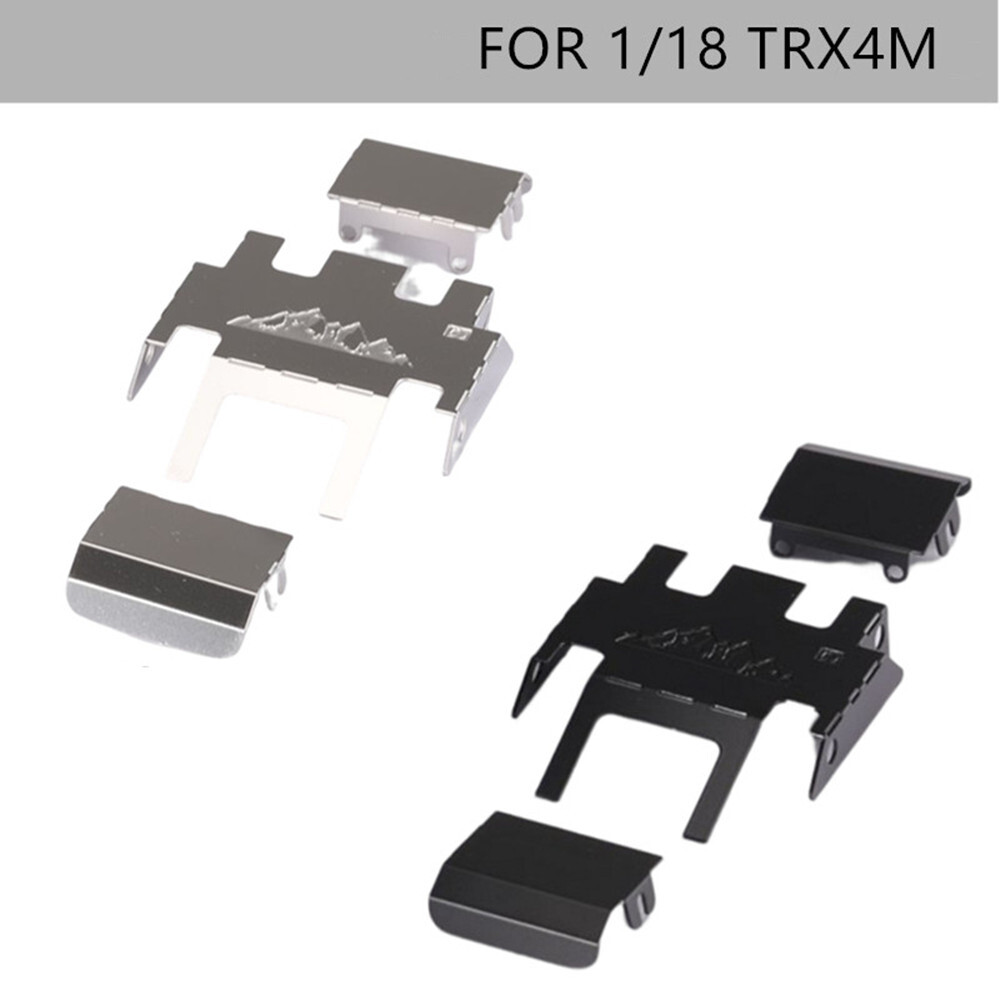 For TRX4M 1/18 RC Car Stainless Steel Chassis Armor Skid Plate Axle Protector a