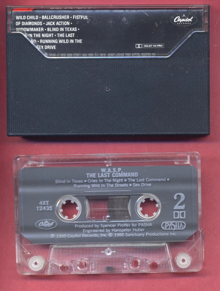 W.A.S.P. - КАССЕТА THE LAST COMMAND: 1985 CAPITOL БЕЗ ШТРИХ-КОДА - ОТЛИЧНОЕ СОСТОЯНИЕ/ПОЧТИ КАК НОВАЯ!! - Изображение 3 из 3